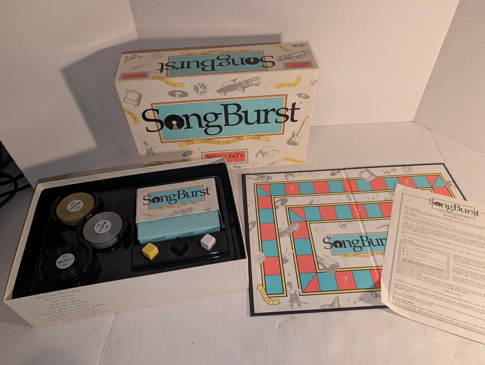 Vintage Songburst Board Game 70s & 80s Edition Complete 1992 Hersch Co